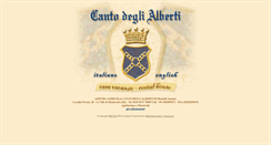 Desktop Screenshot of cantodeglialberti.com